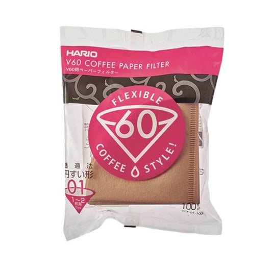 Hario V60 Coffee Filter Papers Size 01 Unbleached