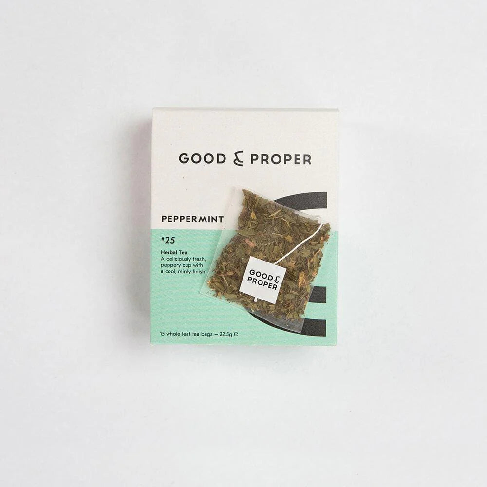 GOOD & PROPER PEPPERMINT HERBAL TEA - 15 TEA BAGS